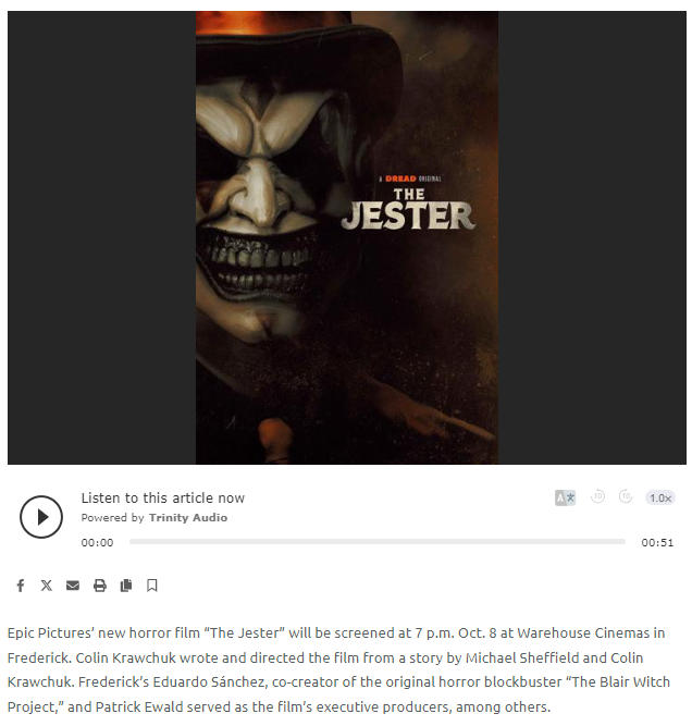 Cast, Crew and Fan Screening: ‘The Jester’